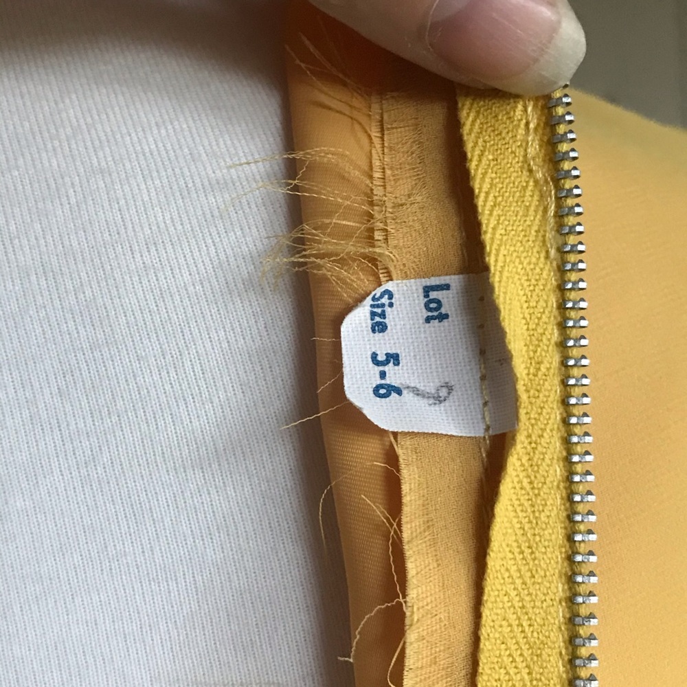 SOLD Vintage yellow organza hippie boho dress - Picture 6 of 8